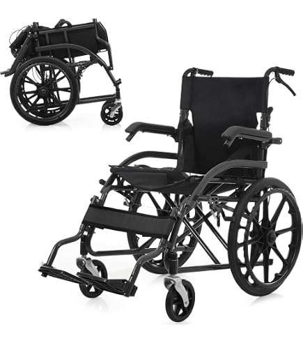 Amazon.co.jp: 車椅子 軽量 折り畳み コンパクト 自走介助兼用