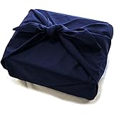 綿ブロード 無地 大判 風呂敷 紺 日本製 (三巾 約105cm)