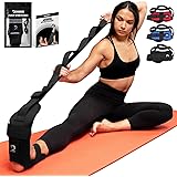 DMoose Fitness 足底筋膜炎用足と脚の伸張器、強さを改善し、ストレッチとアキレス腱炎のバランス、ハムストリング、クワッド、とふくらはぎの痛みの軽減用ストレッチループ