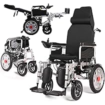 Amazon | AVFORA 大人用電動車椅子、リクライニング背もたれ付き