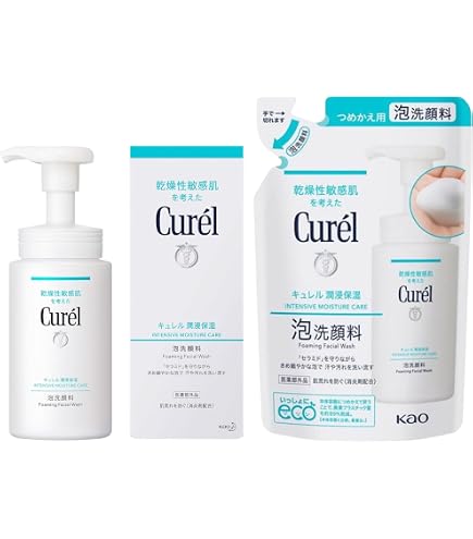 Amazon | キュレル 皮脂トラブルケア泡洗顔料 本体 150ml + つめかえ用