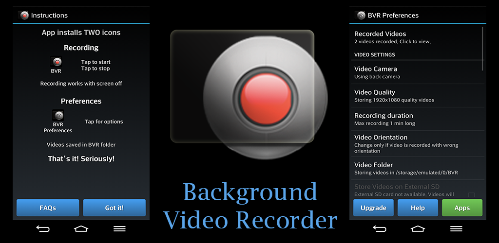Amazon Co Jp Background Video Recorder Android アプリストア