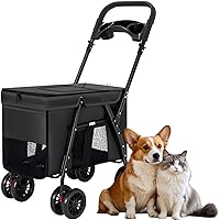 Amazon | ジェックス わんわんカート 中型犬用 モスグリーン ペット用