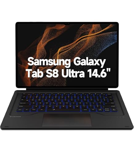 SAMSUNG Galaxy Tab S8 and Tab S7 Book Cover Keyboard Slim, Tablet