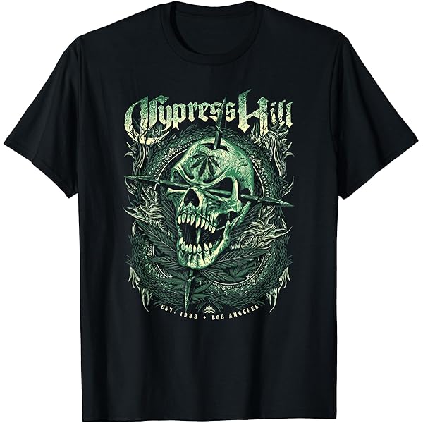 Amazon | サイプレスヒル - Og Skull N Compass Tシャツ | T