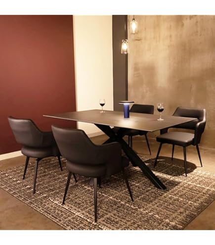 Amazon｜筑波産商 ダイニングセット ブラウン - デニッシュダイニングD