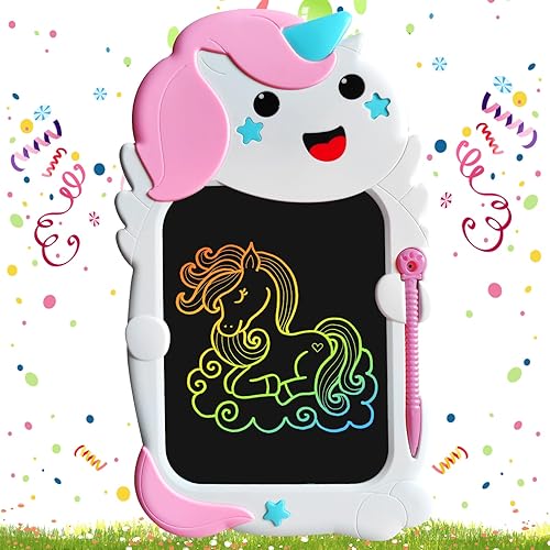 LCD Writing Tablet for Kids Toddlers Unicorn Drawing Board for Kids Reusable Doodle Pad Educational Learning Board Toys for G