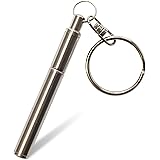 【持ってることを忘れる程の小ささ】キーホルダー型ボールペン ステンレス ミニ ボールペン 仕込み ペン 伸縮 軽量 11g PR-PENKEYHOLDER