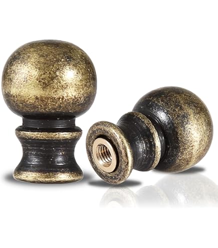 Uxcell Ball Lamp Finials Caps Knob Solid Brass Lamp Shade Top Decoration Screw Cap Nuts With