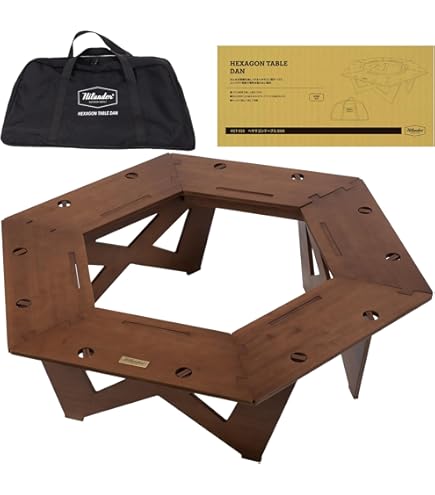Amazon.co.jp: ヘキサゴンテーブル 組立 アウトドアテーブル 六角