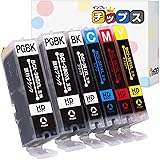 【インクのチップス】 BCI-381XL BCI-380XL 5色セット+黒1本 大容量 キヤノン(Canon)用 互換インク ＜残量検知対応/日本人技術者監修＞ BCI-381XL+380XL/5MP BCI-380XLPGBK BCI-381XL