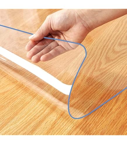 Banquet Table Protector 28 X 96 Inch Clear Table Cover Protector 1.5mm Thick Crystal PVC Plastic Desk Protector Clear Desk Mat Waterproof Table Pad For Craft Table Or Council Board Kitchen Countertop - View #3