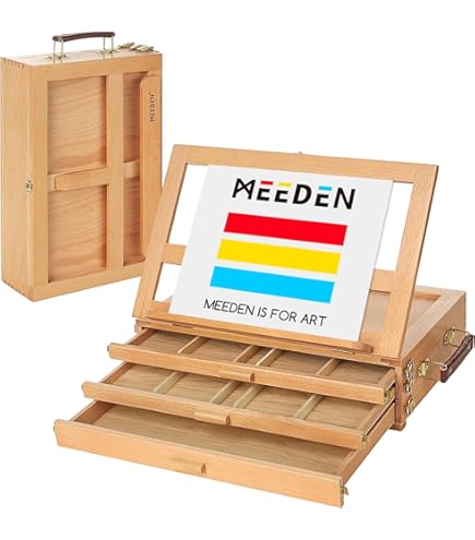 Amazon.co.jp: MEEDEN 木製引き出し 4段 アート用品収納ボックス