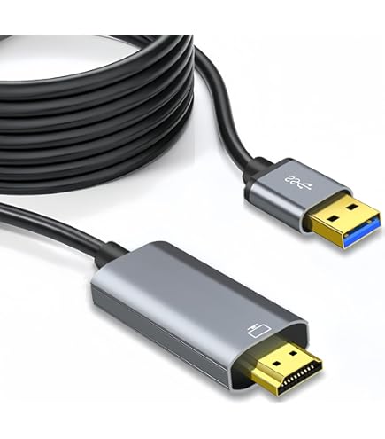 Amazon | ELECABLE USB - HDMIアダプターケーブル 15フィート Mac OS