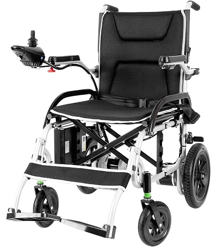 Amazon | 14kg軽量インテリジェント折りたたみ式電動車椅子、デュアル