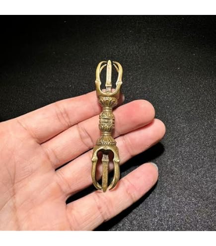 Amazon｜密教法具 九鈷杵 長さ9.5cm 真鍮 法器 チベット 密教で