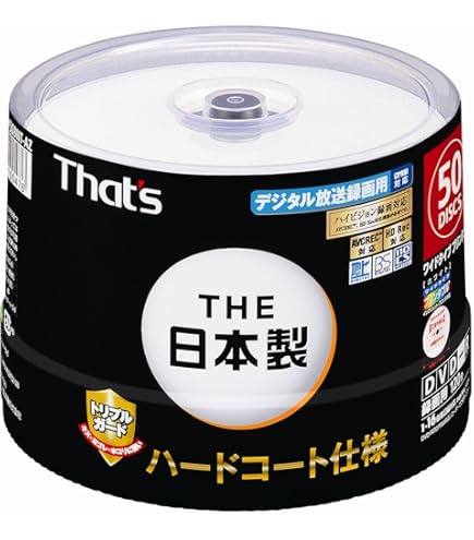 Amazon.co.jp: 太陽誘電 That's データ用DVD-R 4.7GB 8倍速 50枚入り