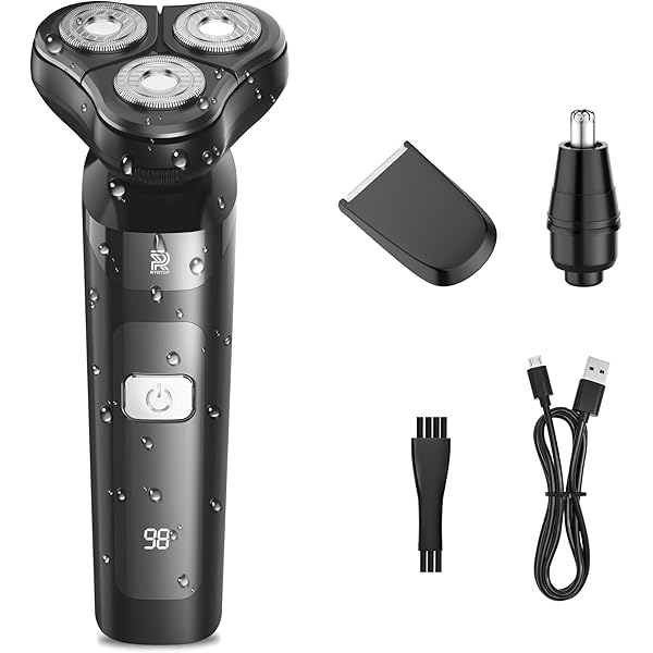 Amazon | シェーバー メンズ 回転式 電動 【日本製替刃3個付き