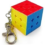 FAVNIC キーホルダー マジックキューブ かわいい おしゃれ 3x3x3 キーチェーン 魔方 立体パズル ​ キューブ Magic Cube キーチェーン (クラシック ロゴ無し)
