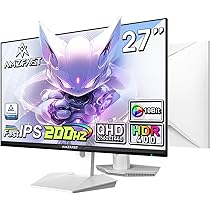 モニター 27インチ 白 フルHD Amazon.co.jp: Amzfast 27インチゲーミングモニター 白 WQHD