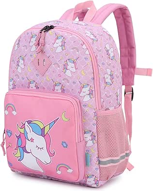 Amazon リュック キッズ Vonxury 子供 女の子 ユニコーン 通学 通園 入学 遠足 旅行 幼稚園 対応 軽量 可愛い ピンク Vx Vonxury リュックサック