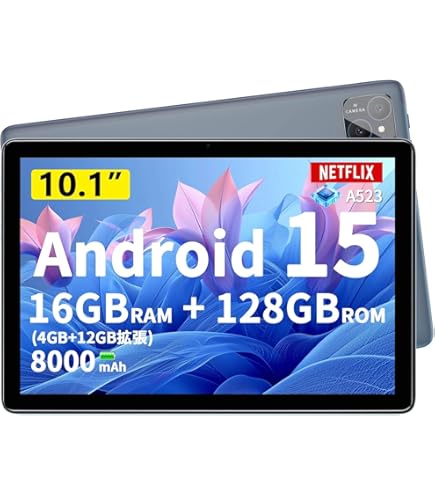 Amazon.co.jp: タブレット 10インチ Wi-Fiモデル Android15 タブレット