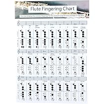 Amazon | Kafuty-1 フルート運指表、フルート運指コード表練習用