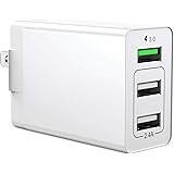 【PSE認証】 USB充電器 QC3.0 搭載 ACアダプター 折り畳み式プラグ 30W 3ポートUSB急速充電器 軽量 コンパクト スマホ急速充電 海外対応 iPhone iPad Samsung Galaxyなと対応