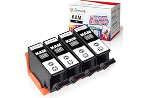 GPC Image 互換インクカートリッジ カメ KAM-BK-L ブラック (計4本) 増量タイプ エプソン(Epson)用 KAM-BK カメ インク EP-882AW EP-882AB EP-882AR EP-881AW EP-881AB EP