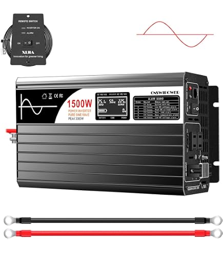 Amazon.co.jp: Xijia 1500W 純正弦波インバーター DC36V→100V 車載
