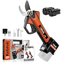 Amazon | 【軽量880g・日本製フッ素刃】Kebtek 電動剪定バサミ 16.8V