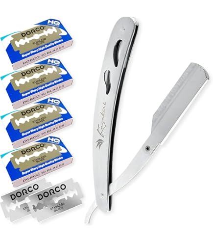 Amazon.co.jp: Kazakiri W Zeneus シルバー 本格深剃り 両刃カミソリ