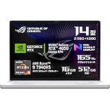 ASUS ゲーミングノートPC ROG Zephyrus G14 GA402XU 14インチ GeForce RTX 4050 Ryzen 9 7940HS メモリ16GB SSD512GB リフレッシュレート165Hz RGBキーボードバックライト