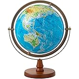 帝国書院 地球儀N26-6R (地勢・全方位回転) ウッド プラスチック ‎56560