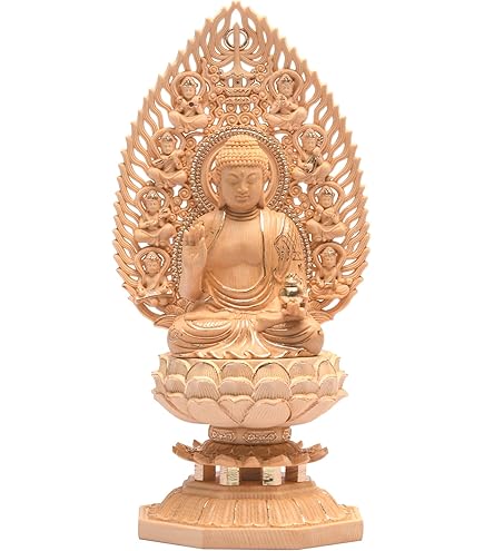 Amazon｜【如来】仏像 薬師如来 桧木製 薬師仏 薬師如来座像2.5寸（総