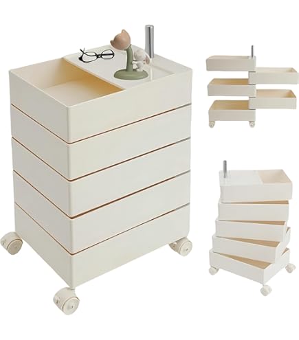 Amazon.co.jp: B-LINE/ビーライン ボビーワゴン3段5トレイ ホワイト