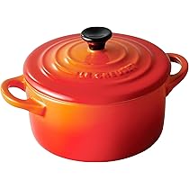 ル・クルーゼ LE CREUSET ピーコック ウィンザーポットオレンジ LE CREUSET - ル・クルーゼ ウィンザーポット オレンジ
