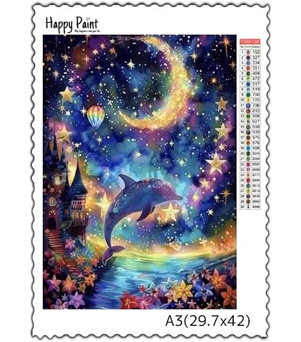 Amazon | 【AB＋FDビーズ入り】Happy Paintダイヤモンドアート A2