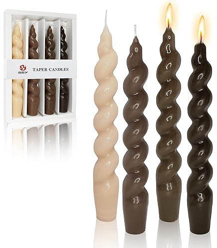 Amazon.co.jp: 8.8 インチ手作りテーパーキャンドル らせん状の