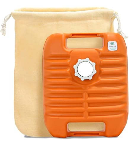 Amazon｜三宅化学 2.7L ポリ 湯たんぽ W 袋付 TP-0431 オレンジ｜三宅