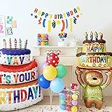 特大サイズ！誕生日バルーン アルミ パーティーグッズ ケーキバルーン クマバルーン 飾り付け 男の子 女の子 かわいい 大きめ プレゼント おしゃれ 写真撮影