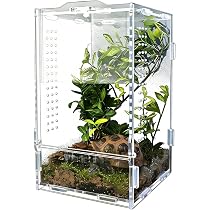 Amazon | Ahgwiu 爬虫類 シェルター レプタイル ボックス ヒョウモン
