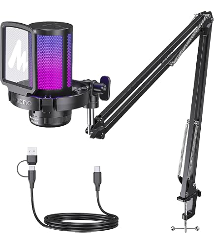 Amazon.co.jp: MAONO ゲーミングUSBマイク ノイズキャンセリング
