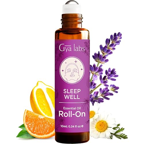 Gya Labs Sleep Well Essential Oil Roll on, Natural Calming Aromatherapy Sleep Oil, Blend with Chamomile & Lavender for Better
