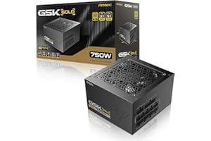 ANTEC 電源ユニット GSK750 V2 ATX3.1 出力750W ブラック 80PLUS GOLD 認証取得 高効率・高耐久 フルモジュラー式 電源ユニット Antec GSK750 V2 ATX3.1