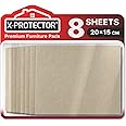 Felt Furniture Pads X-PROTECTOR 8 Pack Premium 8" x 6" - Heavy Duty Felt Sheets 1/5" Thickness! Cut Furniture Felt Pads for F