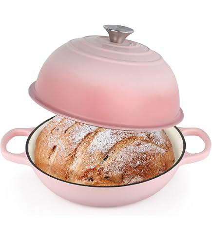 Cuisilandenameled Cast Iron Bread Cloche Dome Lid Dutch Oven Artisan