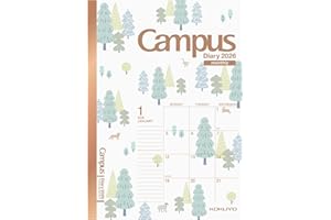 コクヨ 手帳 2026 キャンパスダイアリー マンスリー ブロック スタンダード B6 限定柄 ニ-CML14-B6-26 2025年 12月始まり