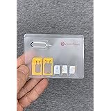 【 紛失防止 クレカより薄い SIM カード ケース ホルダー 】スキマに入る 変換 アダプタ イジェクトピン 4点セット ブラック