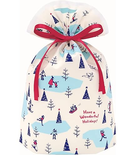 Amazon.co.jp: インディゴ クリスマス ラッピング袋 グリーティング